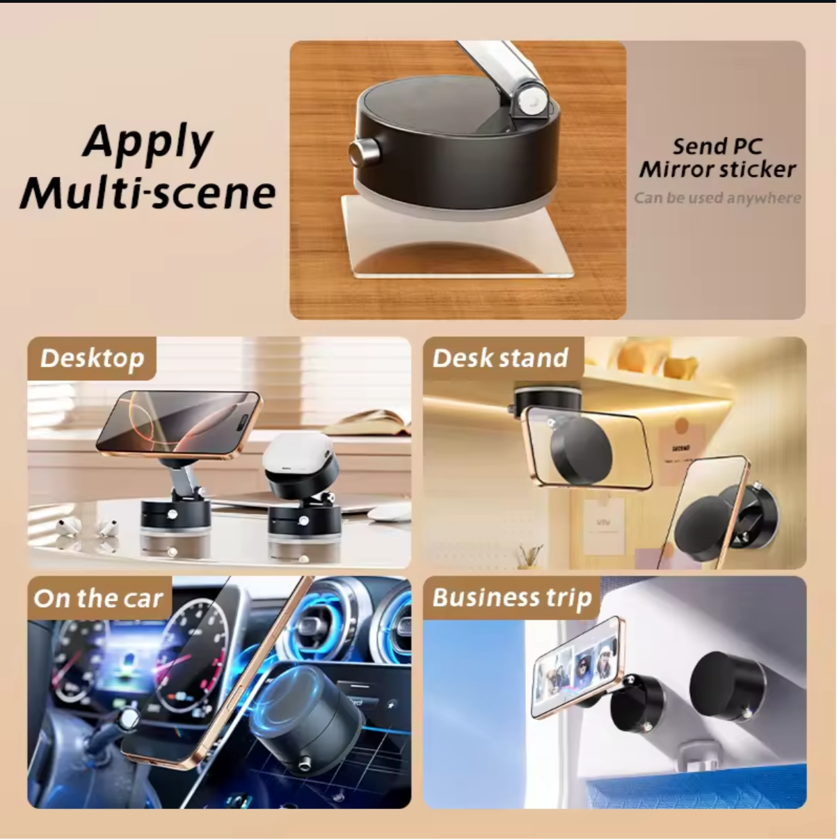 3.	SmartLock™ Magnetic Car Holder – Works with All Phones